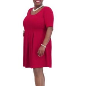 Elegant RED Midi Dress